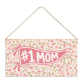 #1 Mom Penant Flag Twine Sign