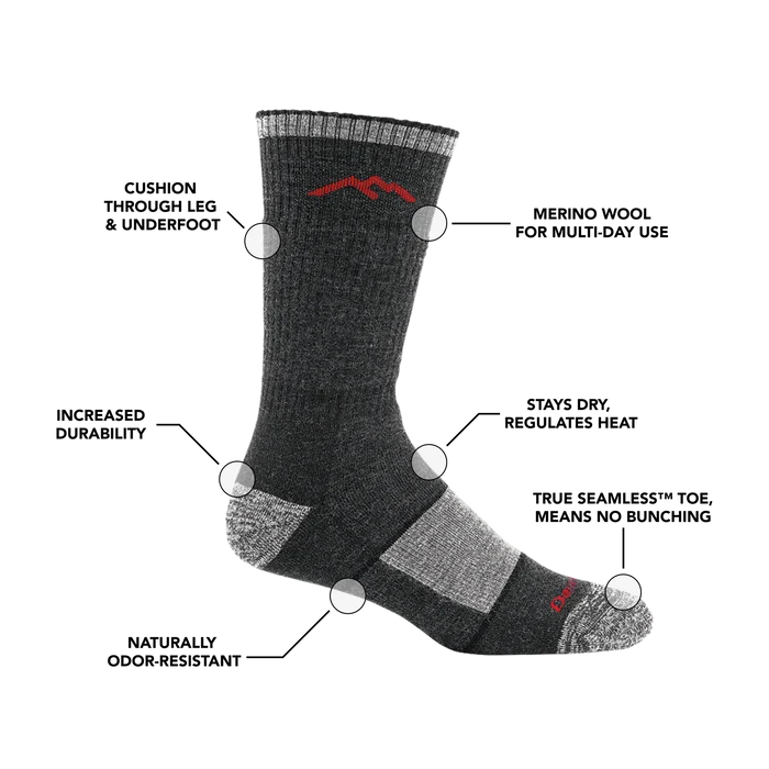 Darn Tough - 1405 Men's Hiker Boot Full Cushion Midweight Hiking Socks