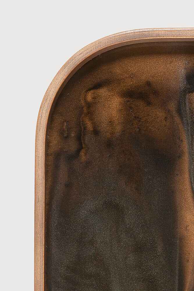 Plateau Vide-Poche Organic en Verre Bronze Ethnicraft, 42 x 24 x 3 cm-5
