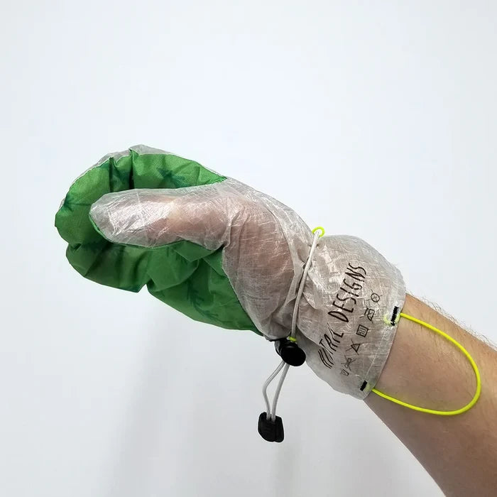 High Tail Designs - Ultralight Rain Mitts "Canary Seafoam"