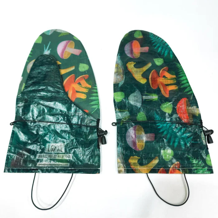 High Tail Designs - Ultralight Rain Mitts "Forest Mushroom" by Ash Ryan