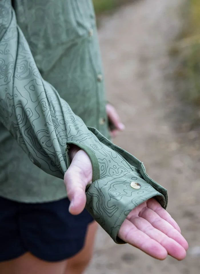 Jolly Gear - Triple Crown Button Down Long Sleeve - Green Topo