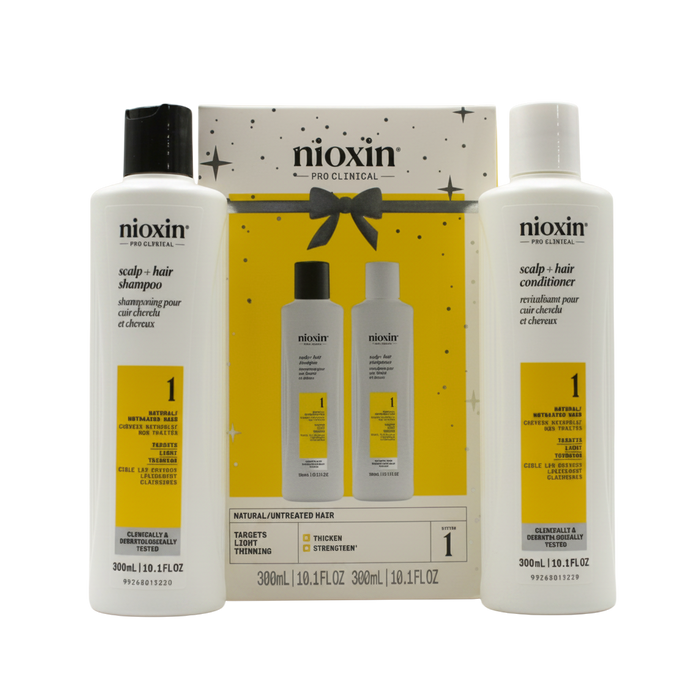 Nioxin Scalp + Hair Shampoo & Conditioner Set System 1 10.1 oz