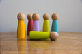 Rainbow Peg Family Montessori Waldorf Peg Dolls
