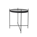 Table d’appoint Zuiver Cupid noire avec plateau en verre-01